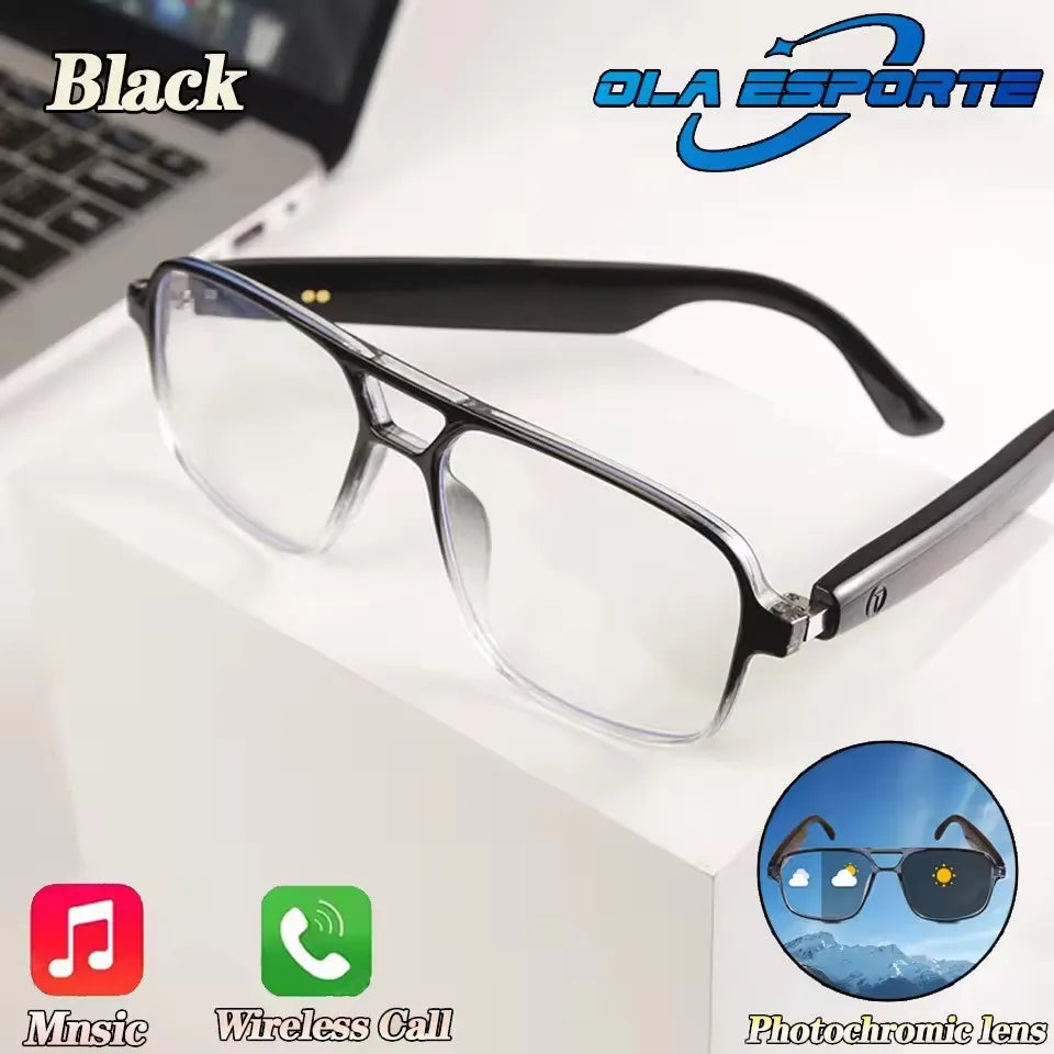 Gafas inteligentes Bluetooth con auriculares integrados, navegación por voz y lentes fotocromáticas