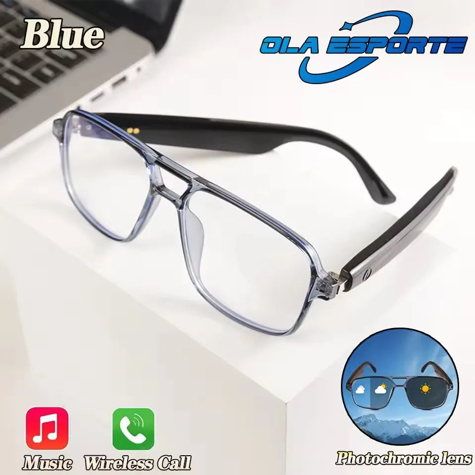 Gafas inteligentes Bluetooth con auriculares integrados, navegación por voz y lentes fotocromáticas