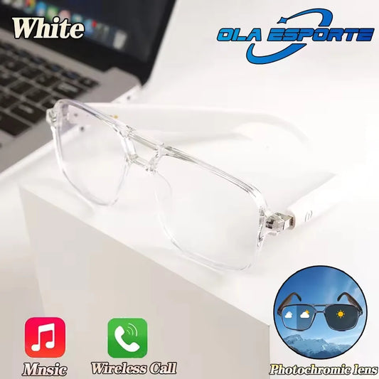 Gafas inteligentes Bluetooth con auriculares integrados, navegación por voz y lentes fotocromáticas