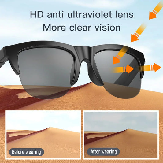 Gafas inteligentes con auriculares Bluetooth integrados y lentes antirreflejantes - Nuevo lanzamiento