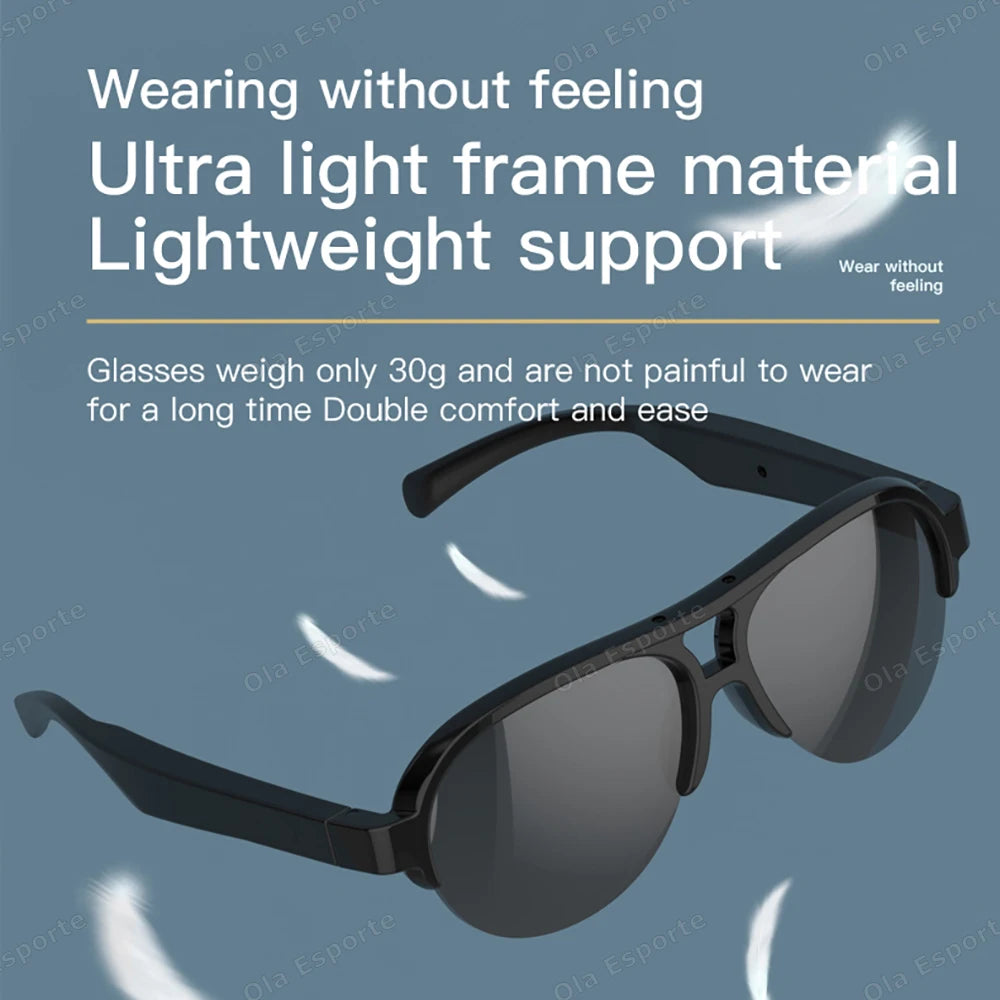 Gafas de sol inteligentes con llamada Bluetooth, deportivas y batería de larga duración