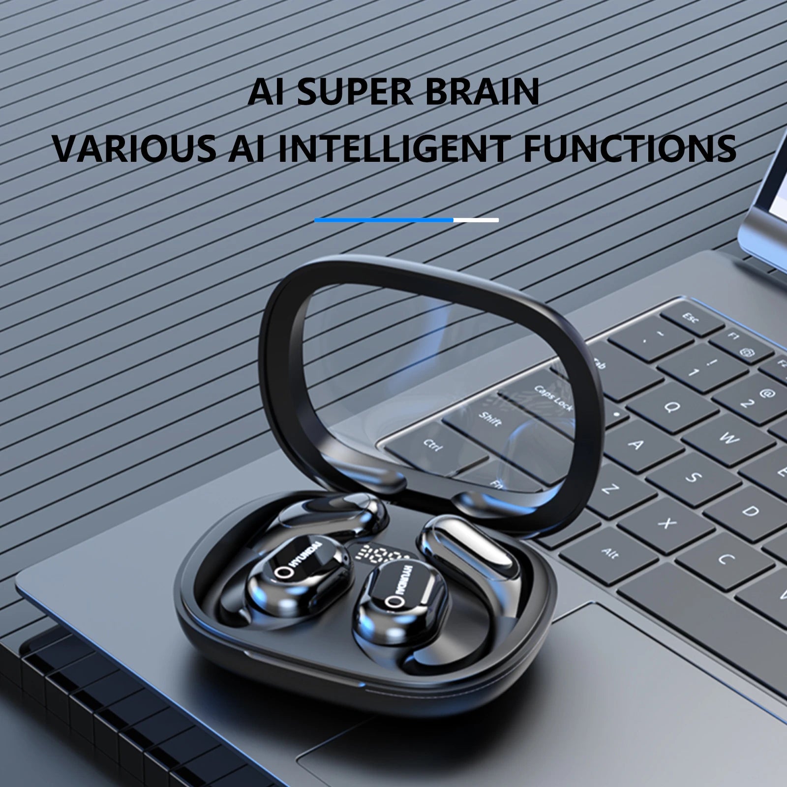 HY-Y16 Smart Earbuds Bluetooth AI Earphones Wireless Headphones for Real Time English Translation and Multilingual Conversations