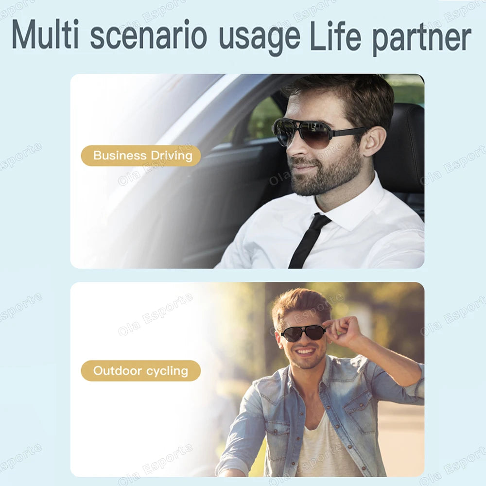 Gafas de sol inteligentes con llamada Bluetooth, deportivas y batería de larga duración