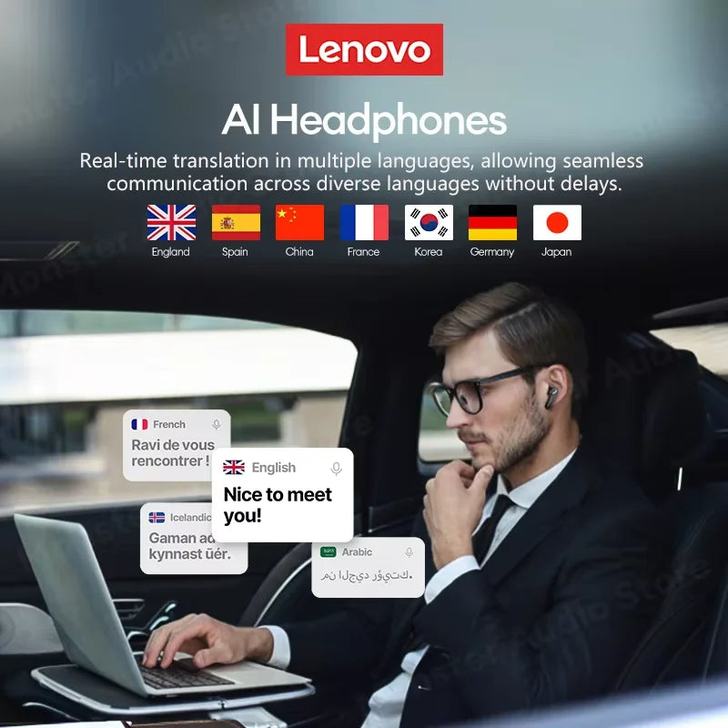 AI Earphones  GM2 Pro Bluetooth 5.4 Gaming Headset Wireless Headphone AI Real-Time Translation Earbuds DIY APP Translator