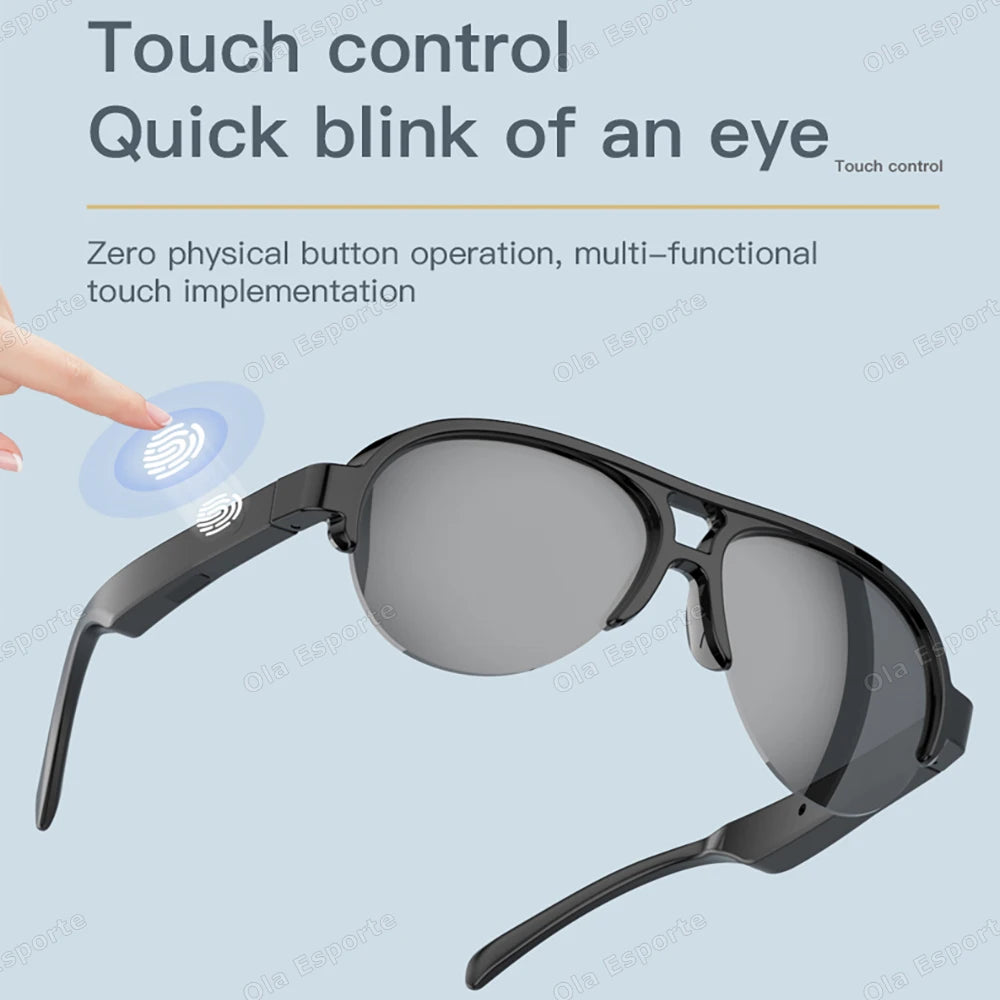 Gafas de sol inteligentes con llamada Bluetooth, deportivas y batería de larga duración