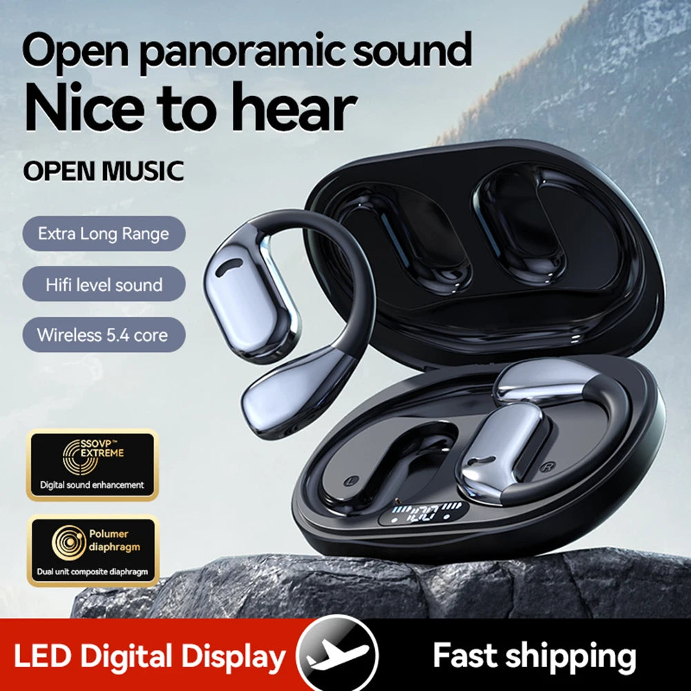 Two-Way Language Translation Earbud Bluetooth 5.4 Real-Time Headphone Translation Touch Control AI Earphones for Travel Business