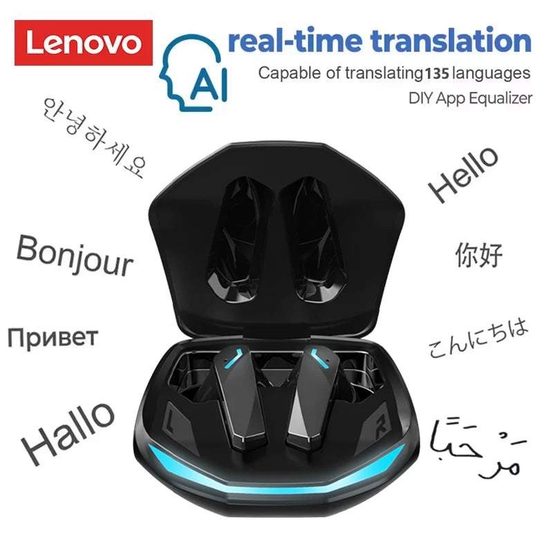 AI Earphones  GM2 Pro Bluetooth 5.4 Gaming Headset Wireless Headphone AI Real-Time Translation Earbuds DIY APP Translator