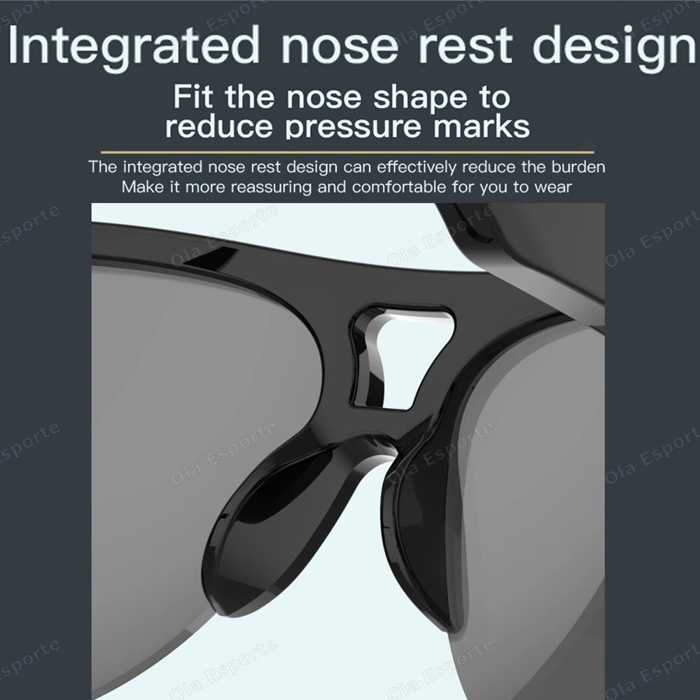 Gafas de sol inteligentes con llamada Bluetooth, deportivas y batería de larga duración