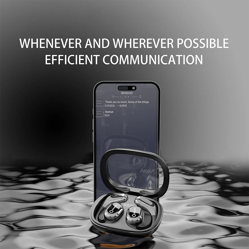 HY-Y16 Smart Earbuds Bluetooth AI Earphones Wireless Headphones for Real Time English Translation and Multilingual Conversations